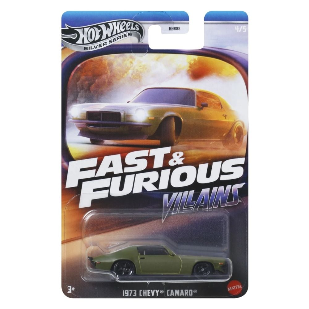 Masinuta Fast and Furious, Hot Wheels, 1973 Chevrolet Camaro, JBY37