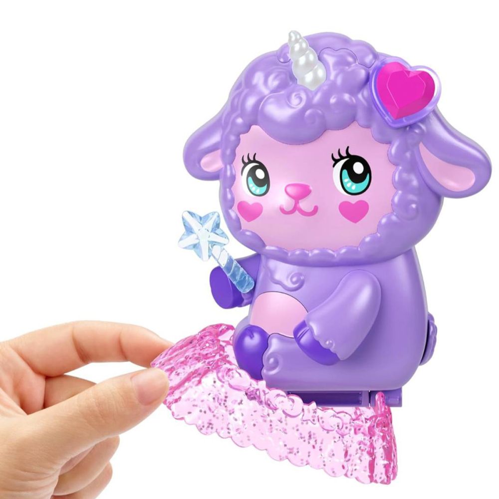 Set de joaca cu papusa si accesorii in gentuta, Polly Pocket, Cozy Dreamland Lamb, JCB15