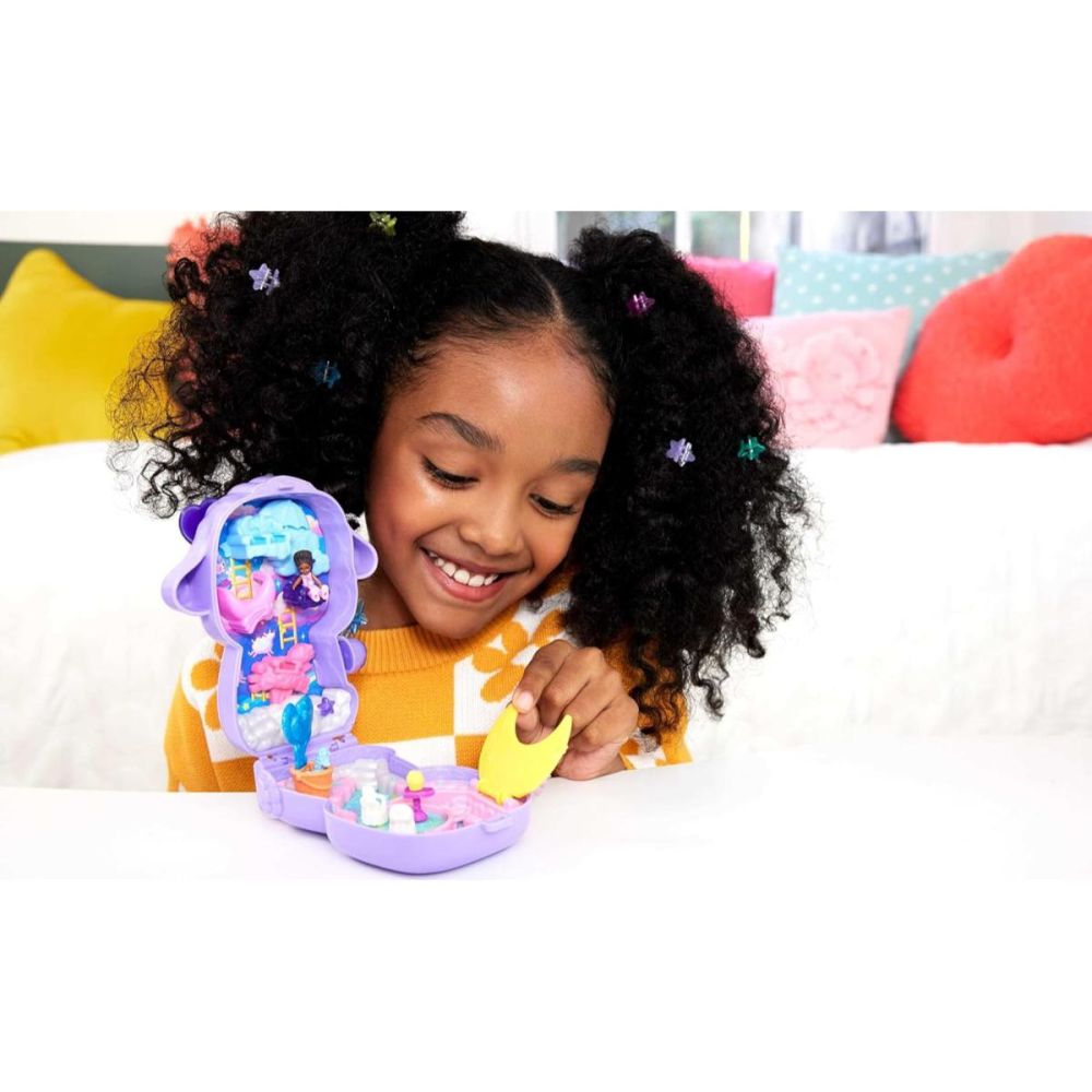 Set de joaca cu papusa si accesorii in gentuta, Polly Pocket, Cozy Dreamland Lamb, JCB15