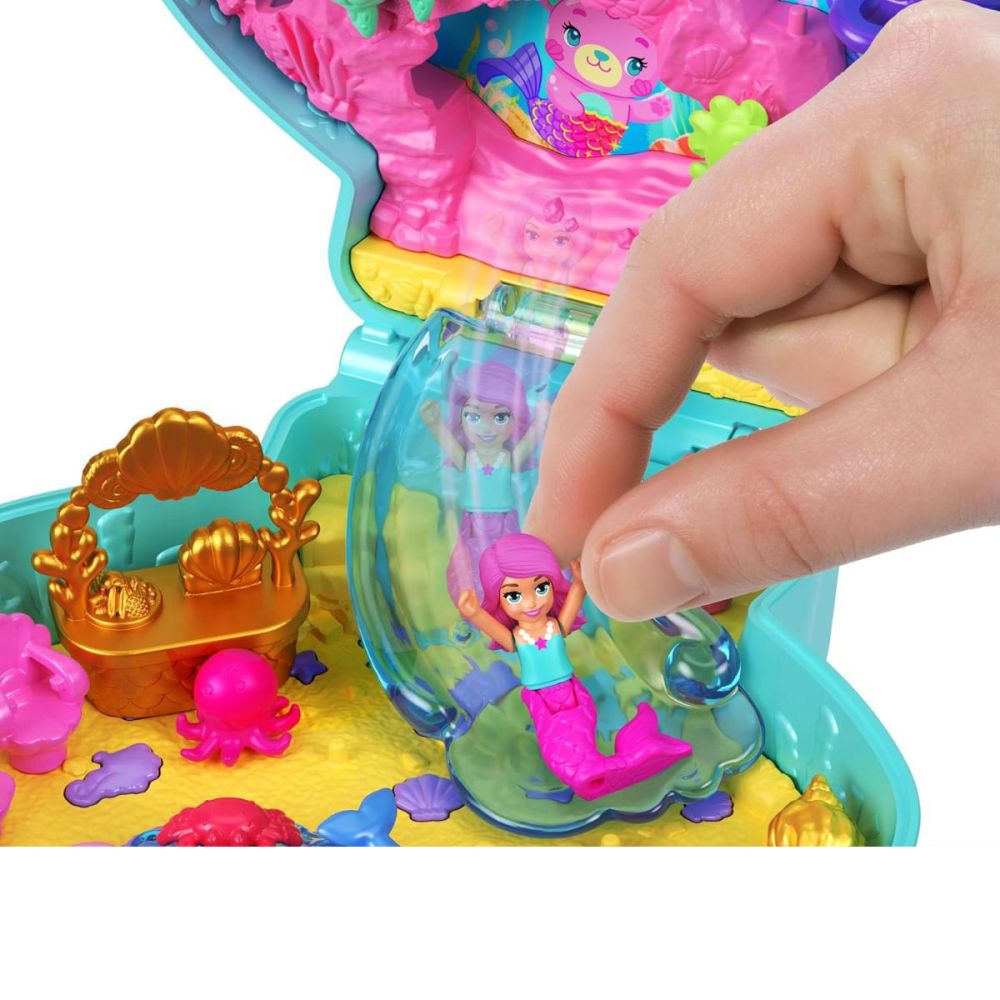 Set de joaca cu papusa si accesorii in gentuta, Polly Pocket, Glitter Island, JCB16