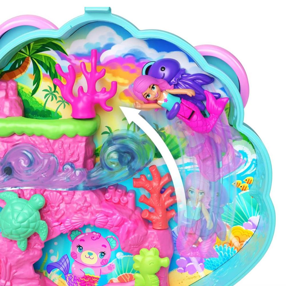 Set de joaca cu papusa si accesorii in gentuta, Polly Pocket, Glitter Island, JCB16