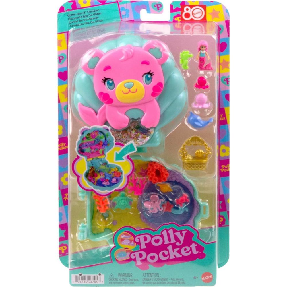 Set de joaca cu papusa si accesorii in gentuta, Polly Pocket, Glitter Island, JCB16