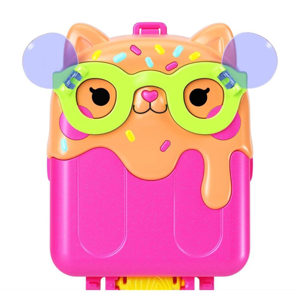Set de joaca cu papusa si accesorii in gentuta, Polly Pocket, Kitty Popsicle, JCB17