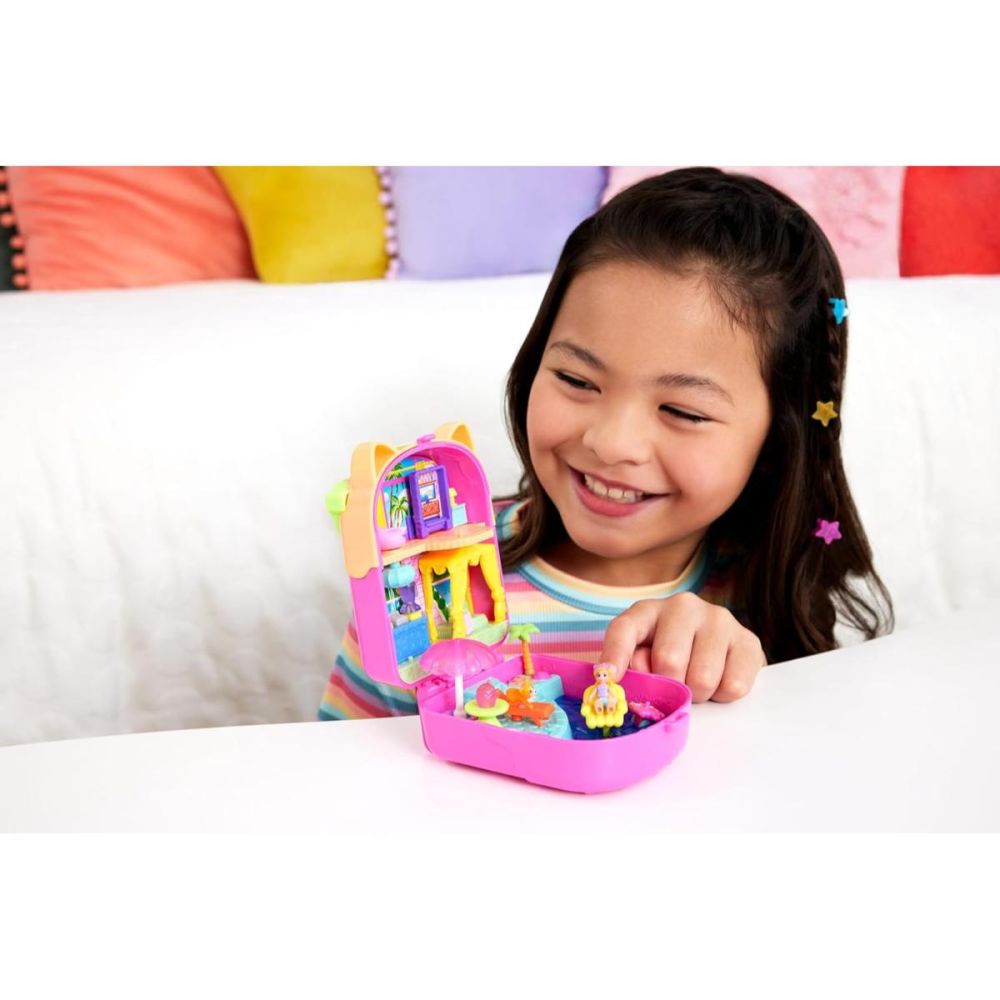 Set de joaca cu papusa si accesorii in gentuta, Polly Pocket, Kitty Popsicle, JCB17