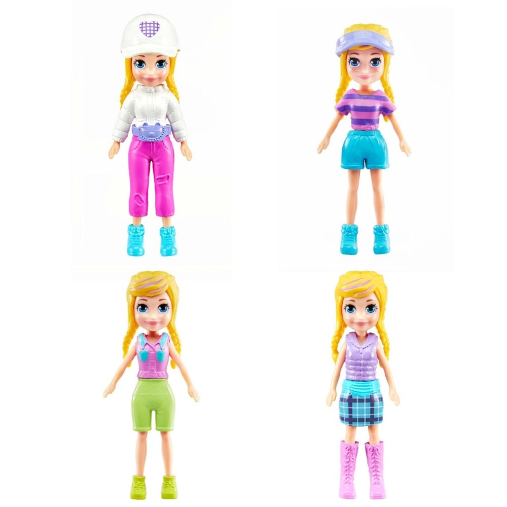 Set 2 papusi cu haine si accesorii, Polly Pocket, JCB23