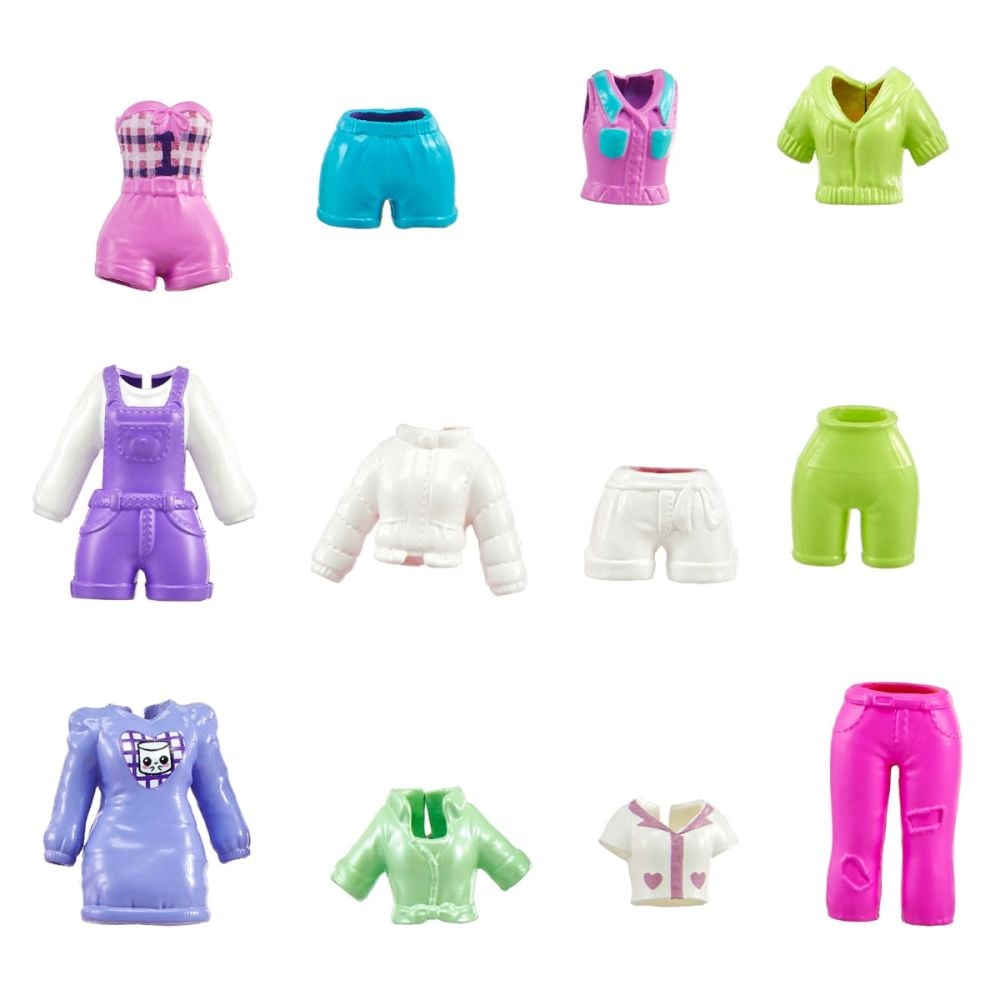 Set 2 papusi cu haine si accesorii, Polly Pocket, JCB23