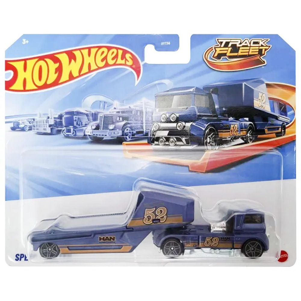 Set camion cu remorca, Hot Wheels, Track Fleet, Speed Blaster