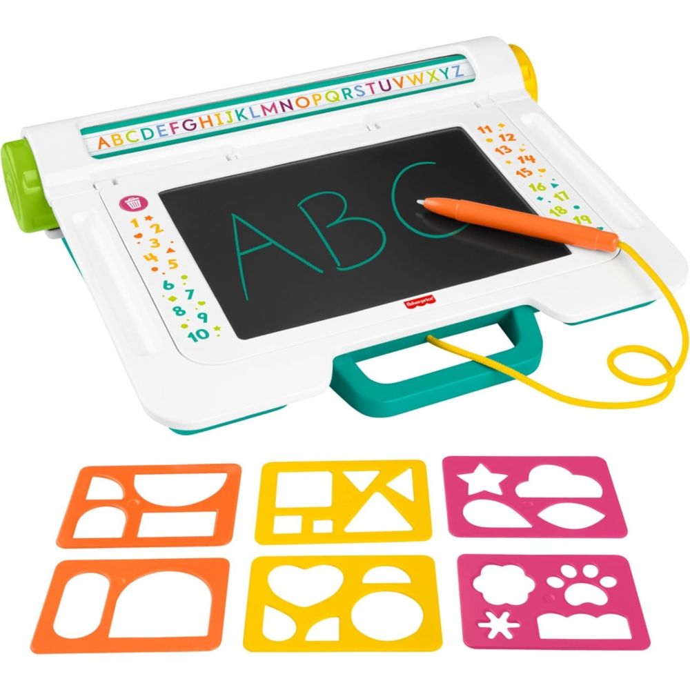 Tableta LCD pentru scris si desenat, Fisher Price, Learn & Doodle Desk, JDL70