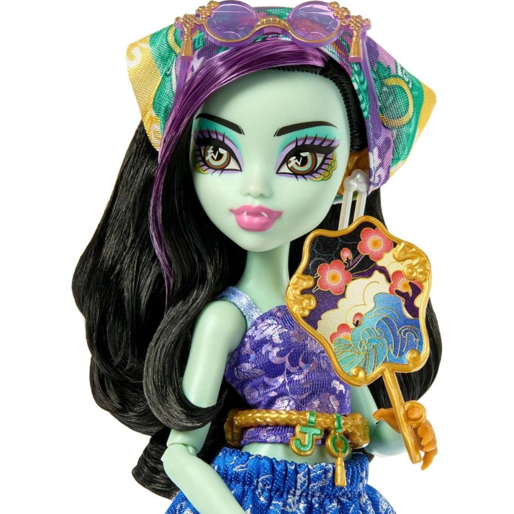 Papusa cu accesorii, Monster High, Skulltime Secrets, Gore-Geous Oasis, Jinafire Long, JDR52