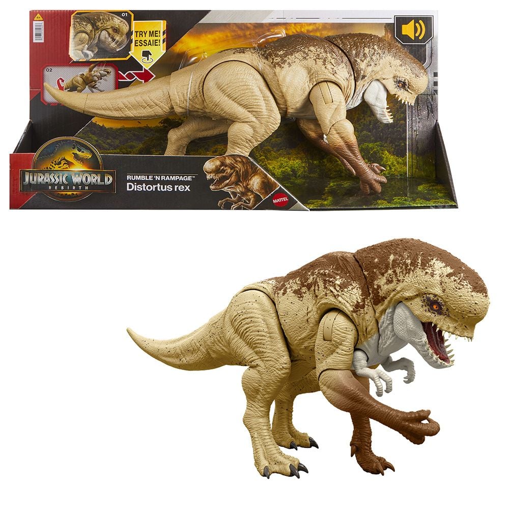 Figurina articulata, Jurassic World Rebirth, Rumble N Rampage, Distorsus Rex, JGB58