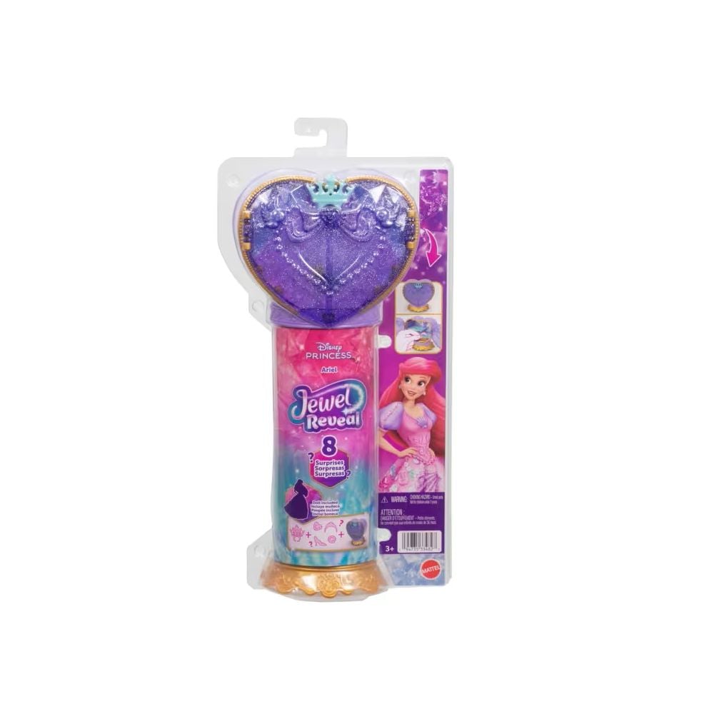 Papusa cu accesorii surpriza, Disney Princess, Jewel Reveal, Ariel, JHL49