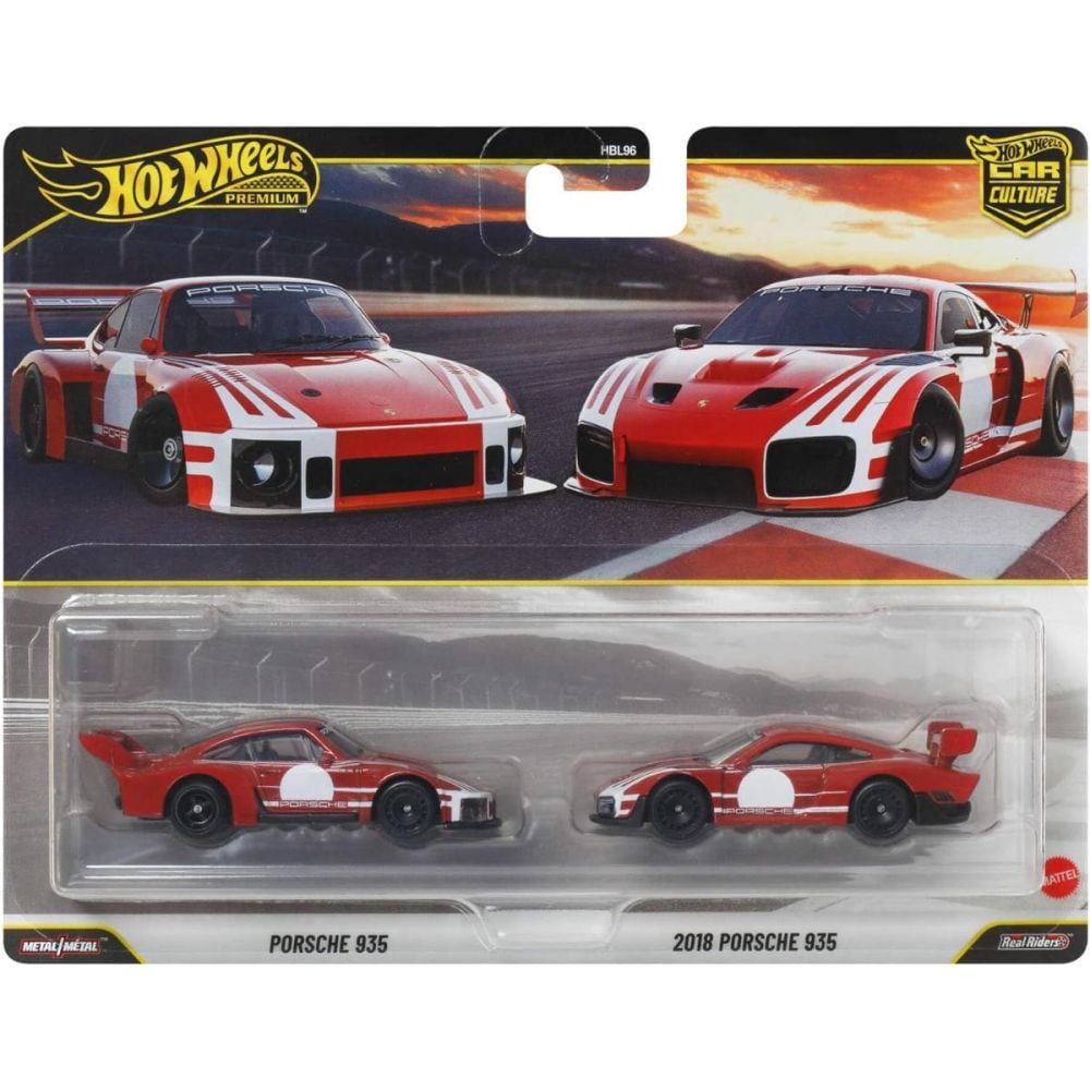 Set 2 masini metalice, Hot Wheels, Car Culture, Porsche 935 & 2018 Porsche 935, JHW51