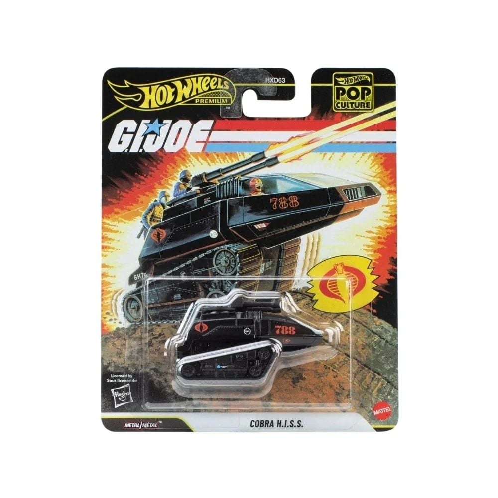 Vehicul de lupta din metal, Hot Wheels Premium, Pop Culture, GI JOE, Cobra HISS, JHW83
