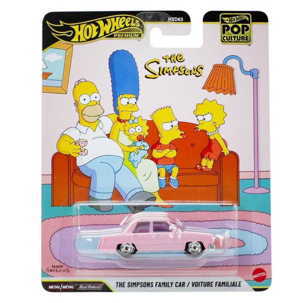 Masina metalica, Hot Wheels Premium, Pop Culture, The Simpsons Family Car, JHX09