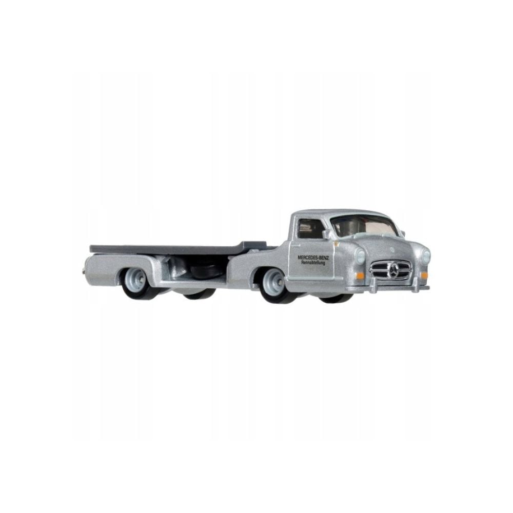 Transportator cu masinuta Hot Wheels, Car Culture Team Transport, Mercedes-Benz 300 SLR si Mercedes-Benz Renntransporter, JHX90