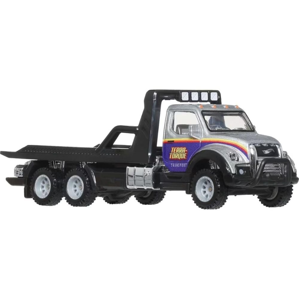 Transportator cu masinuta Hot Wheels, Car Culture Team Transport, 67 Off Road Tout-Terrain Camaro si Terra-Torque, JHX93