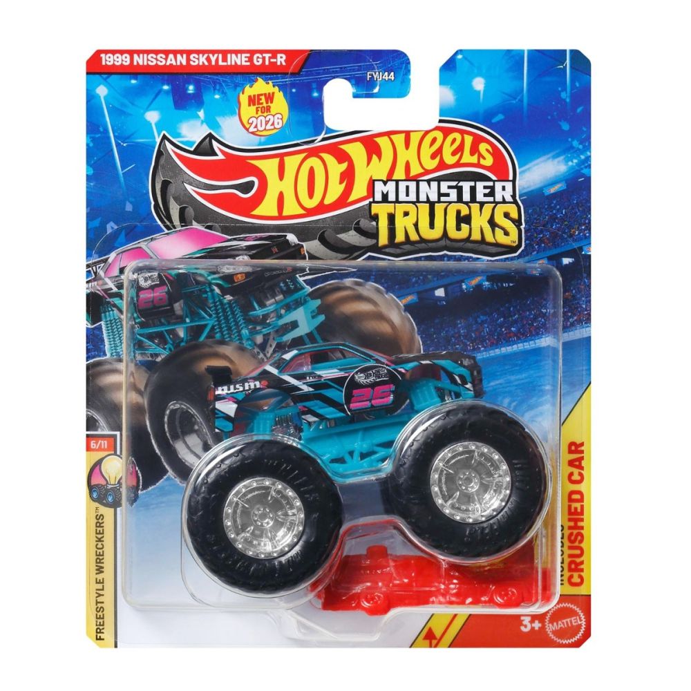 Masinuta Hot Wheels, Monster Truck, 1999 Nissan Skyline GT-R, JHY75