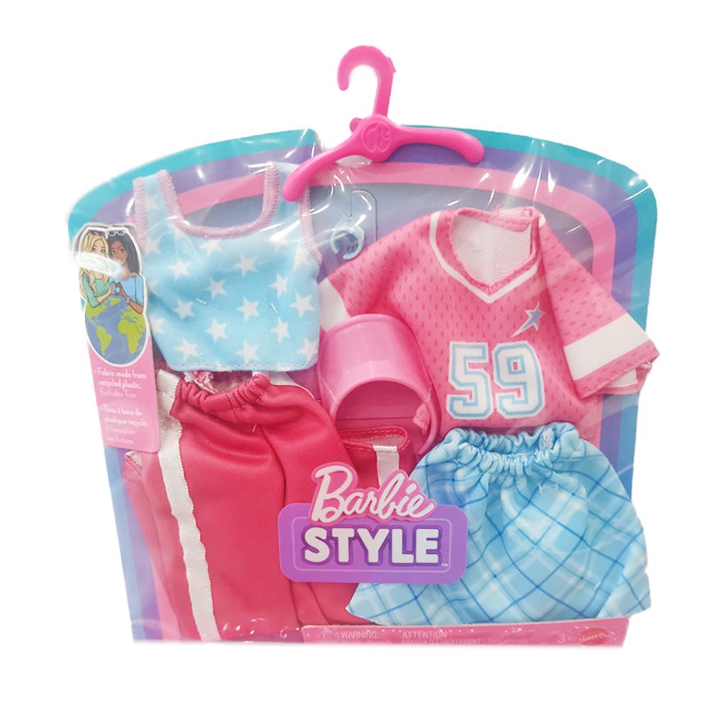 Set de haine si accesorii pentru papusi, Barbie, JJN91
