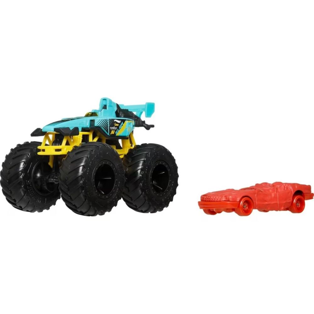 Set 2 vehicule, Hot Wheels, Monster Truck, Slam Prix si Prix Collision, 1:64, JJT57
