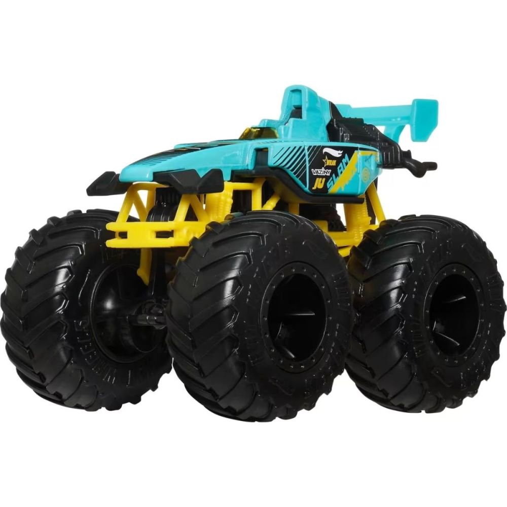 Set 2 vehicule, Hot Wheels, Monster Truck, Slam Prix si Prix Collision, 1:64, JJT57