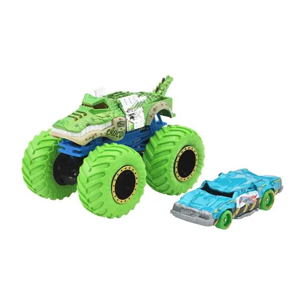 Set 2 vehicule, Hot Wheels, Monster Truck, Crocovile, 1:64, JJT63