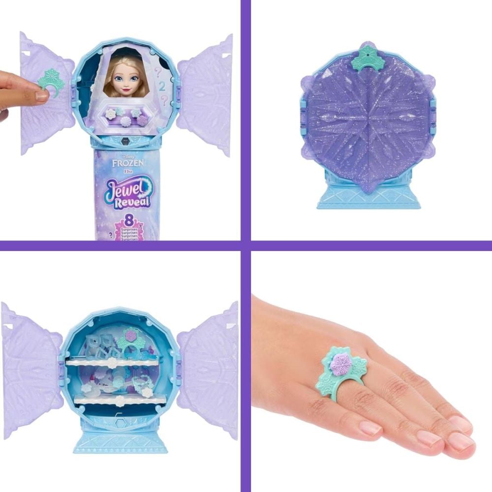 Papusa cu accesorii surpriza, Disney Frozen, Jewel Reveal, Elsa, JJY36