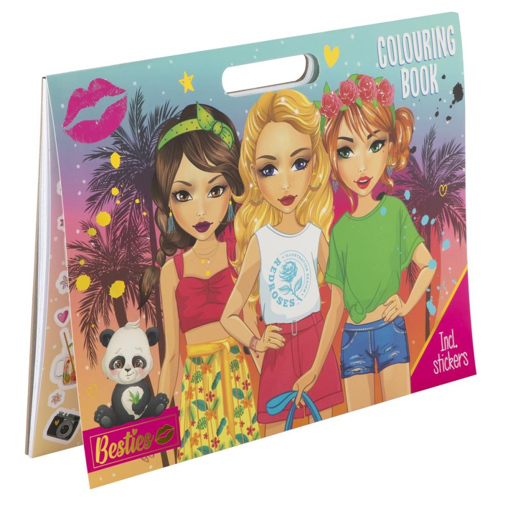 Carte de colorat, Grafix, Besties, 25 pagini