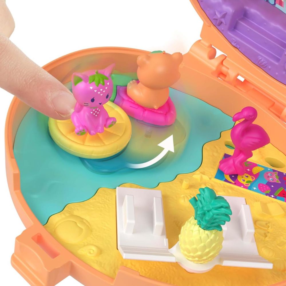 Set de joaca cu papusa Polly Pocket, Plushie Bear Compact, JKC79