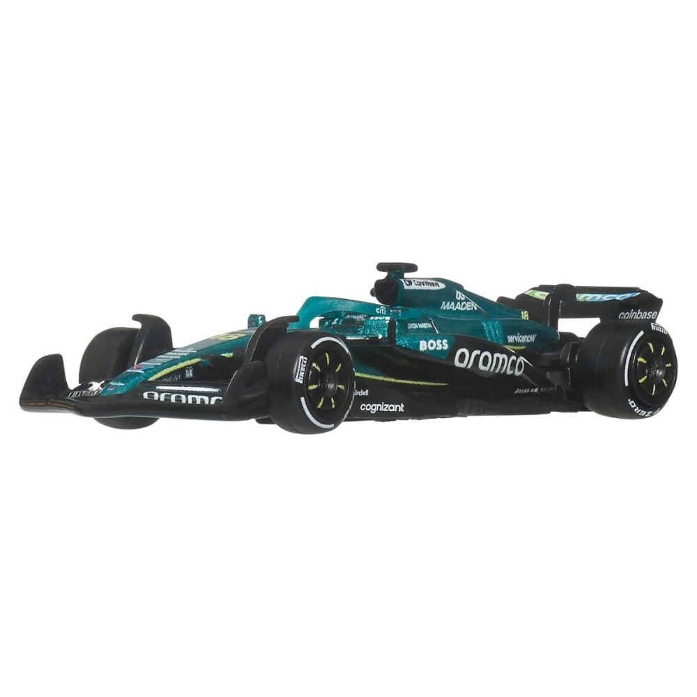 Masinuta metalica de curse, Hot Wheels, Aramco Team, 2025 Formula 1 Aston Martin #18, JKD87