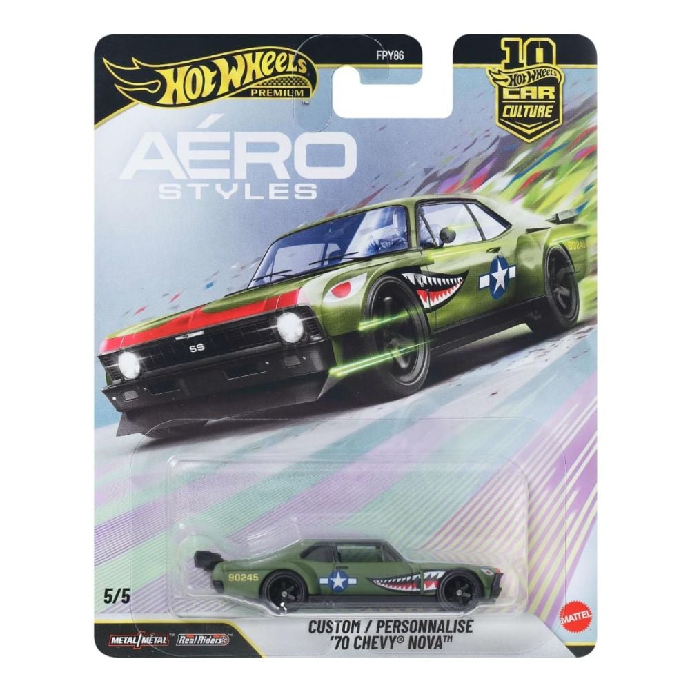 Masina metalica, Hot Wheels Premium, Car Culture, Aero Styles, Custom 70 Chevy Nova, JKF37
