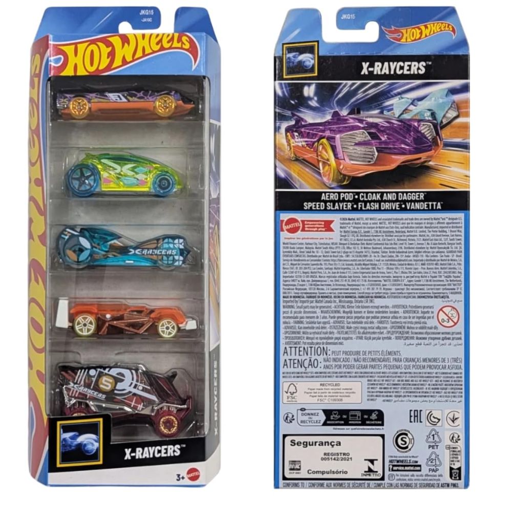 Set 5 masinute Hot Wheels, 2026 X-Raycers, JKG15
