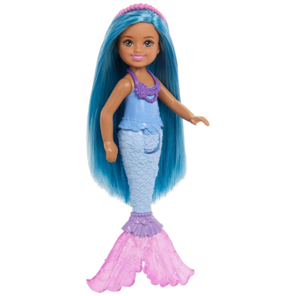 Papusa Barbie, Mermaid Chelsea Fantasy, Blue, JKH55