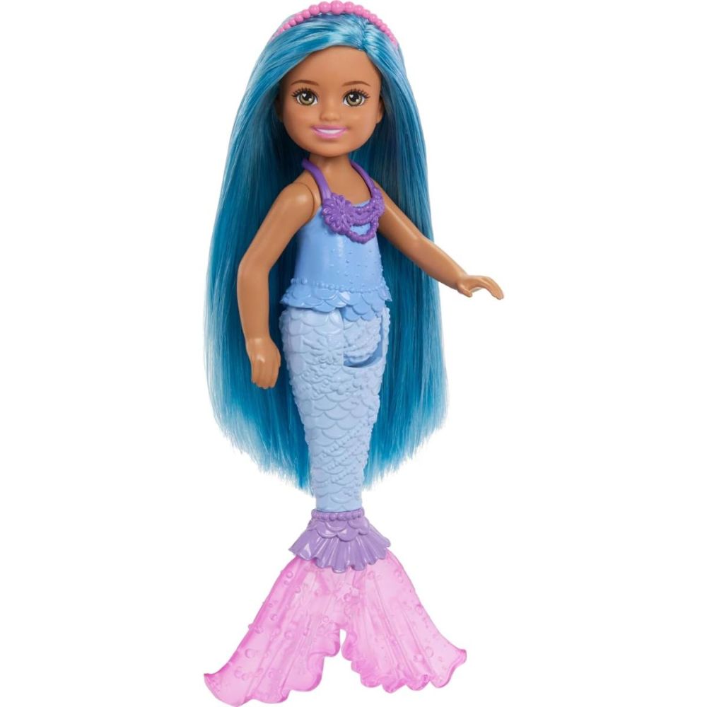 Papusa Barbie, Mermaid Chelsea Fantasy, Blue, JKH55