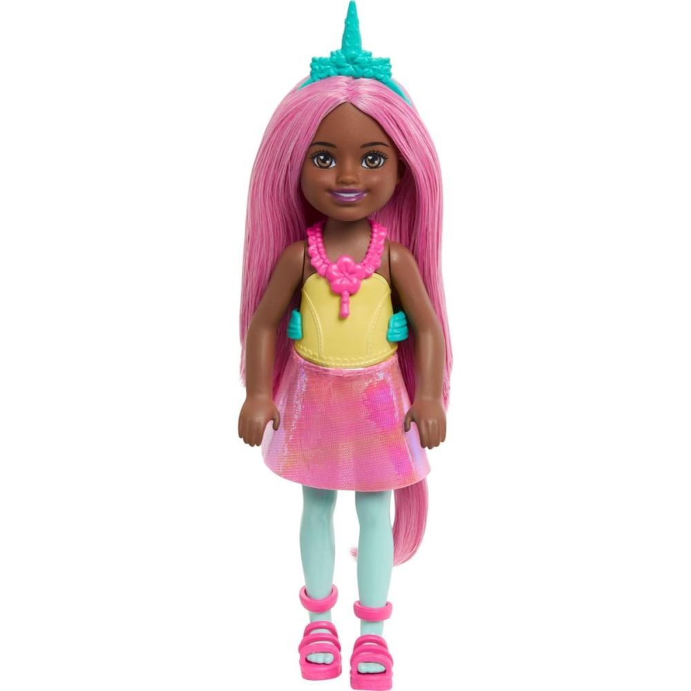 Papusa Barbie, Unicorn Chelsea Fantasy, Roz, JKH57