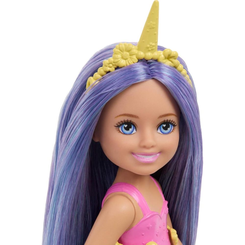 Papusa Barbie, Unicorn Chelsea Fantasy, Mov, JKH58