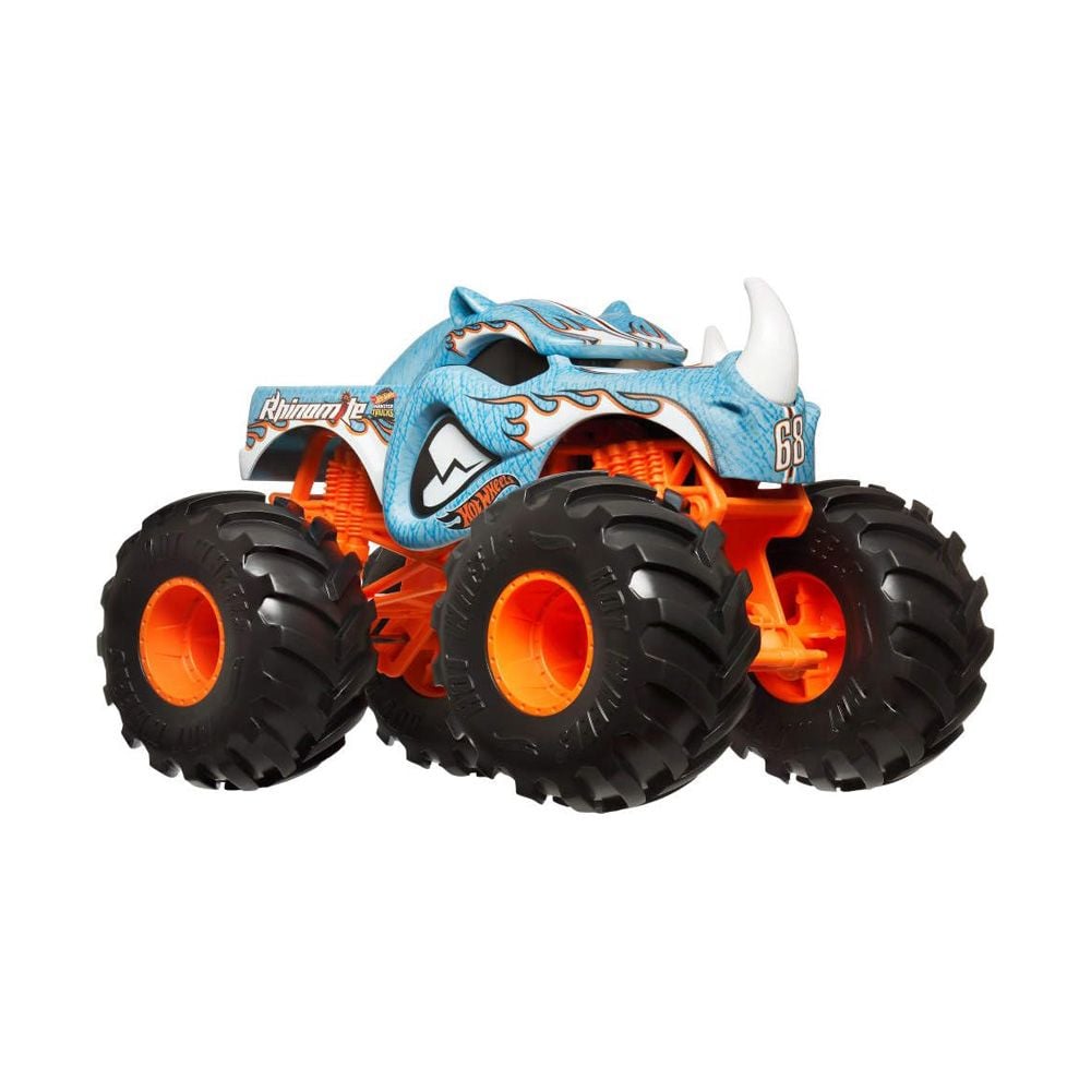 Masinuta Hot Wheels, Monster Truck, Crushed Car, Rhinomite, JKJ96