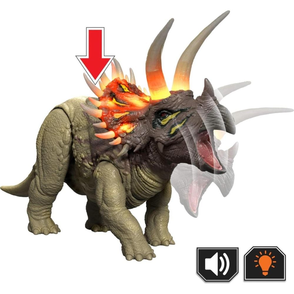 Figurina articulata, Jurassic World Survival, Wild Roar, Triceratops JKL81