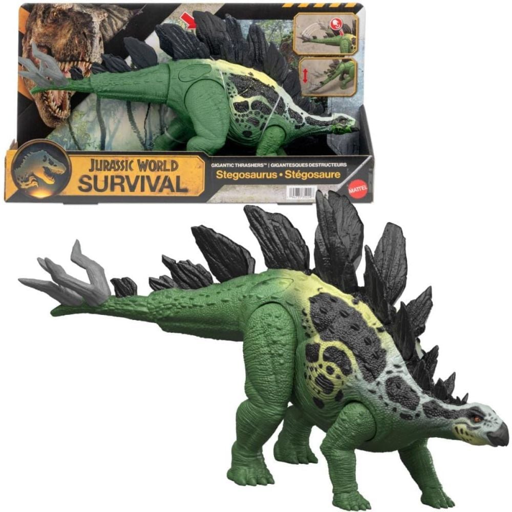 Figurina articulata, Jurassic World Survival, Wild Roar, Stegosaurus, JKL85