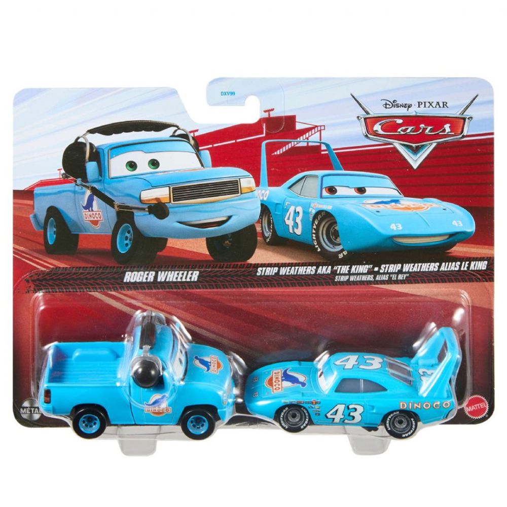 Set 2 masinute din metal, Disney Cars, Roger Wheeler si Strip Weathers, JKW73