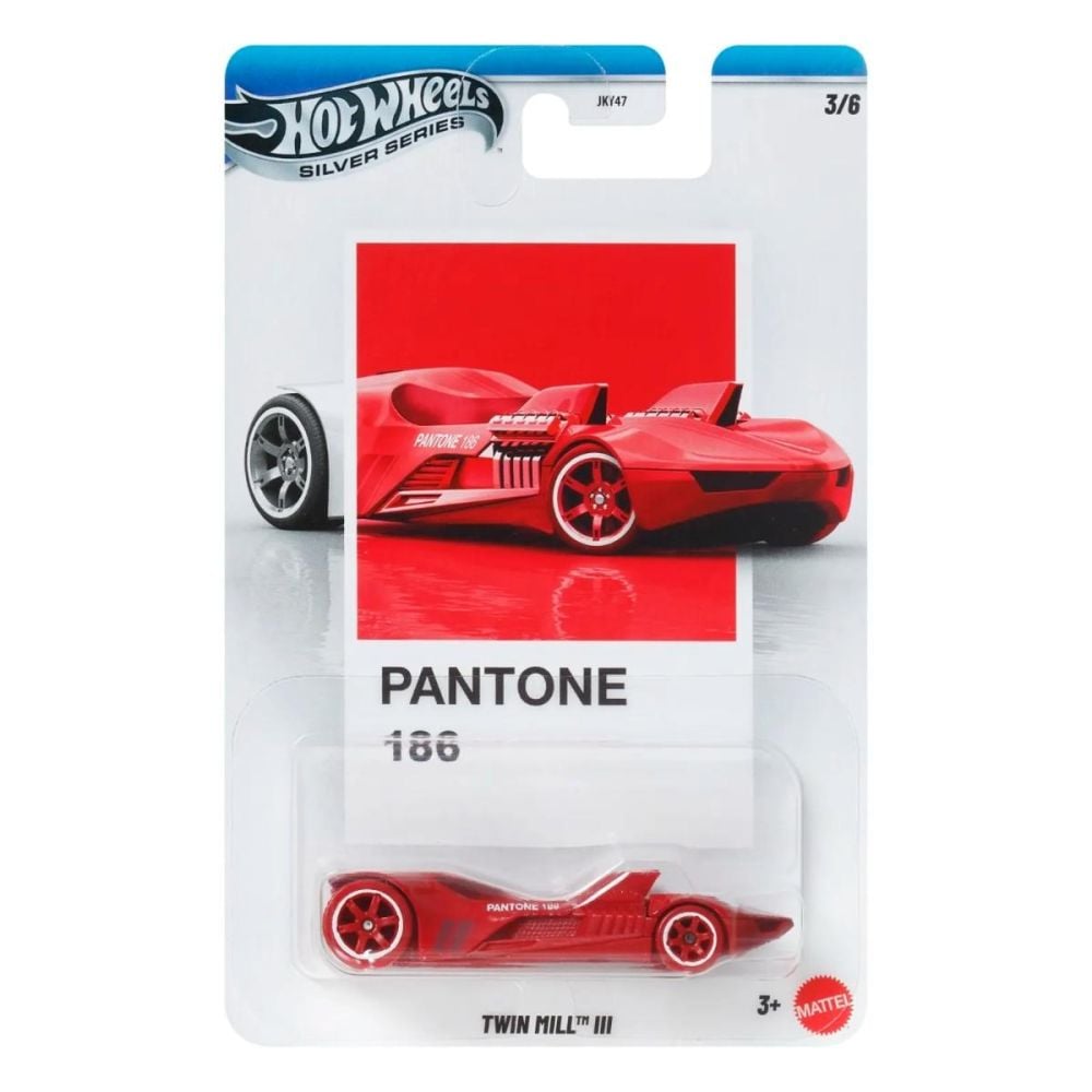 Masina metalica, Hot Wheels, Silver Series, Pantone 186, Twin Mill