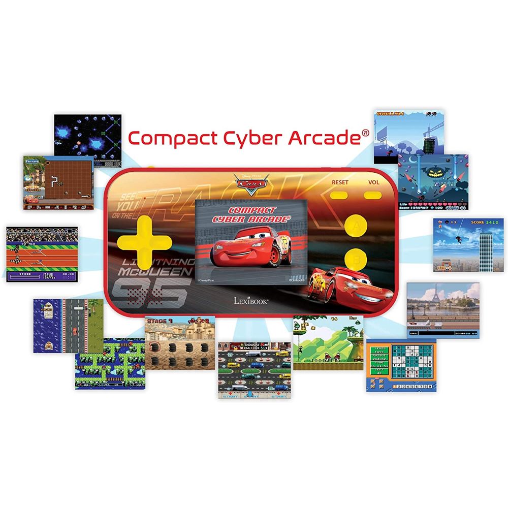 Consola compacta Cyber Arcade Lexibook Disney Cars,150 jocuri