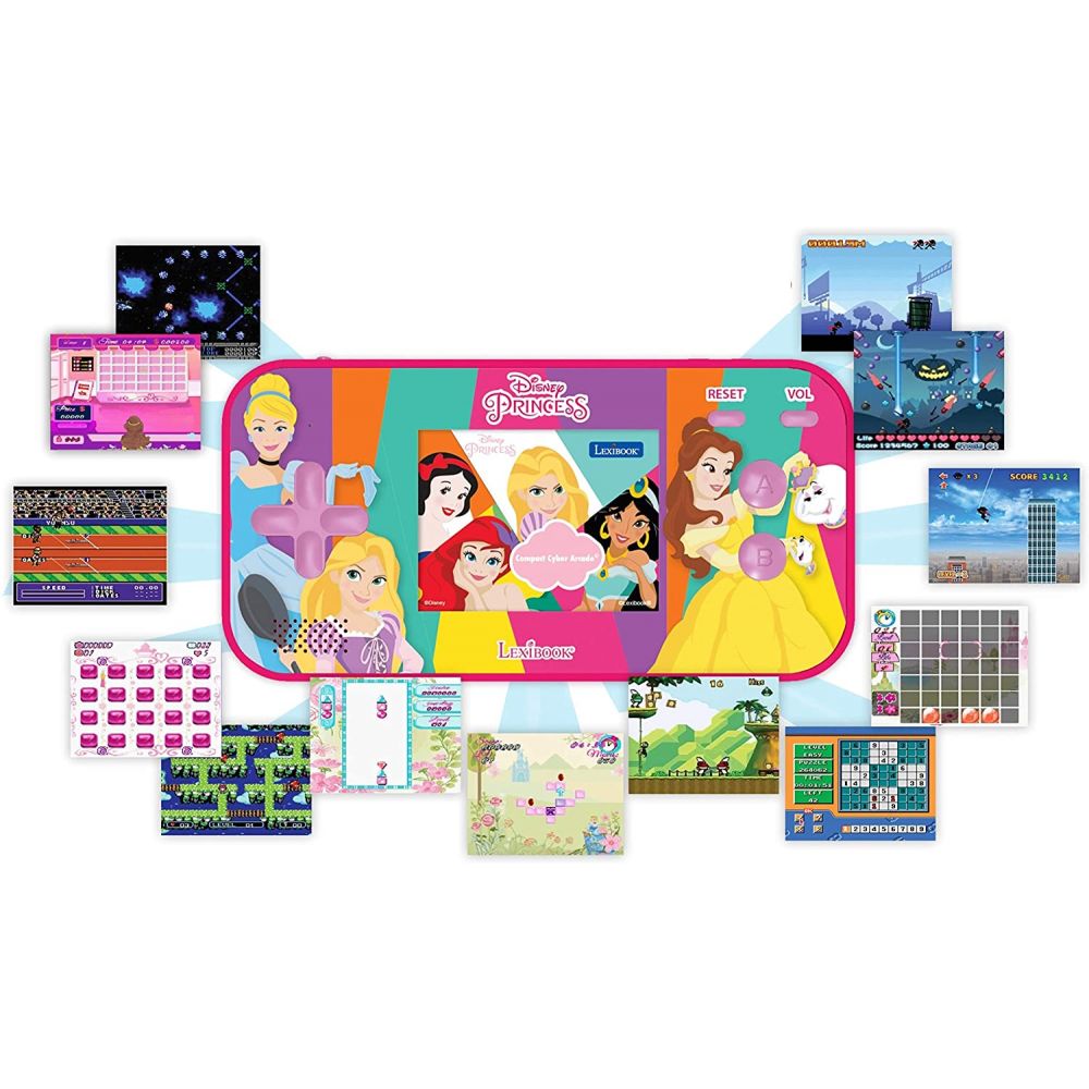 Consola compacta Cyber Arcade Lexibook Disney Princess,150 jocuri
