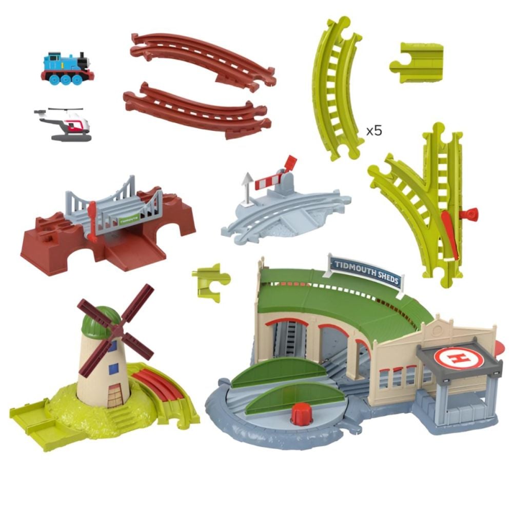 Set de joaca cu locomotiva Thomas and Friends, Explorarea magaziile din Tidmouth, JLL36