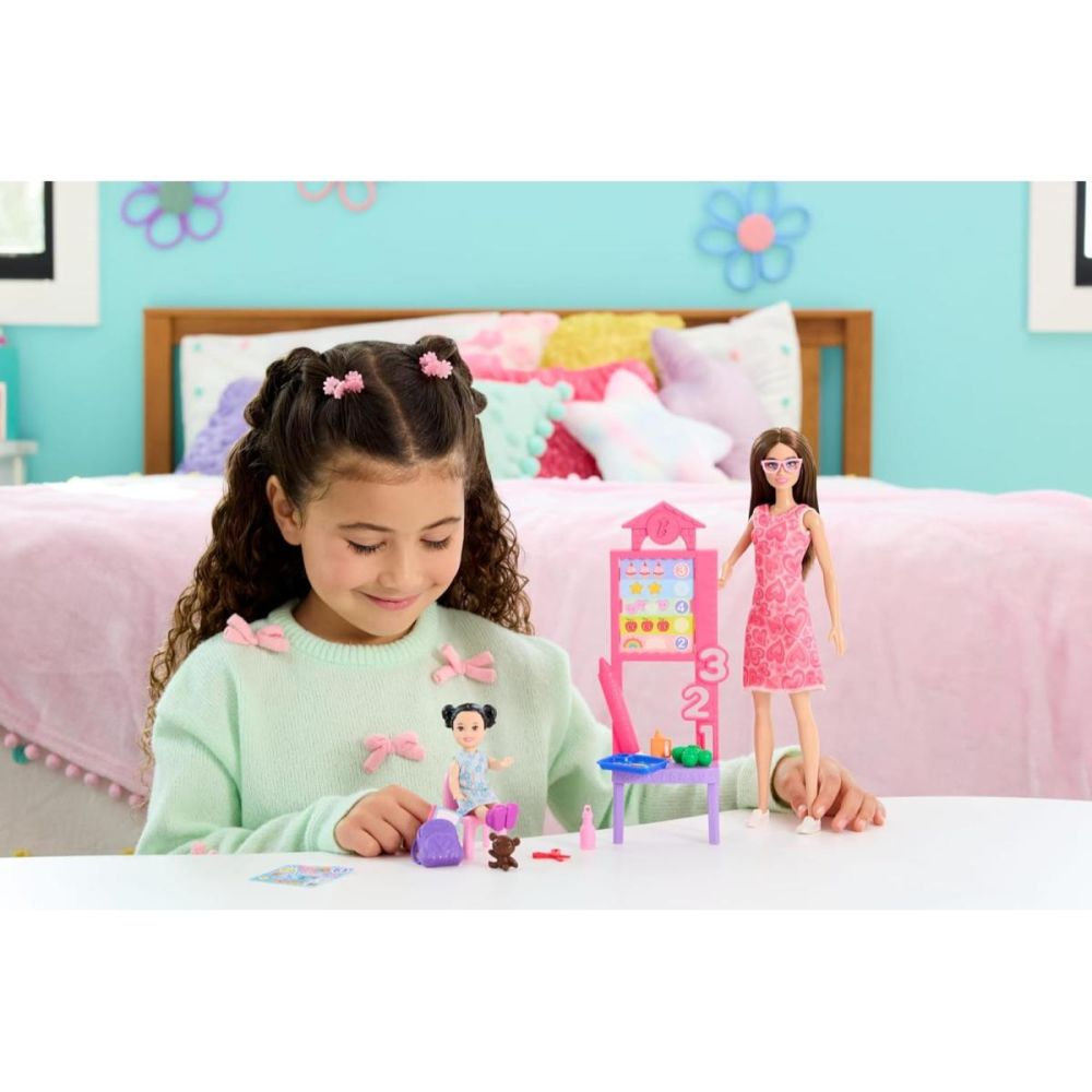 Set de joaca cu papusa, Barbie, Careers Teacher, JMK16