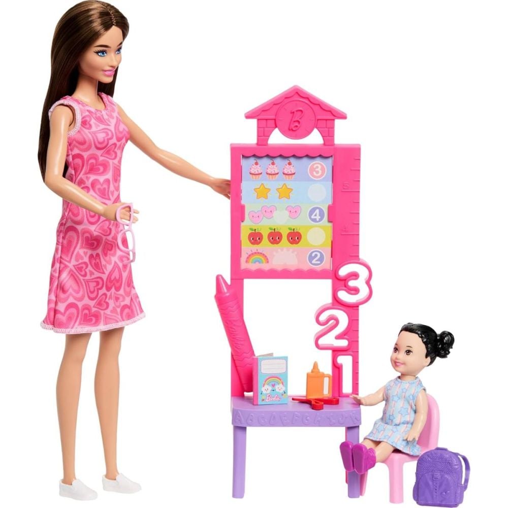 Set de joaca cu papusa, Barbie, Careers Teacher, JMK16