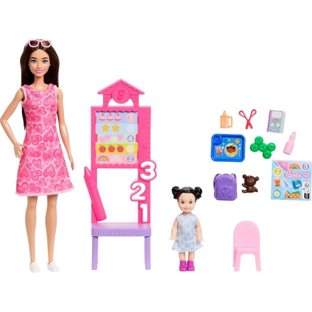 Set de joaca cu papusa, Barbie, Careers Teacher, JMK16