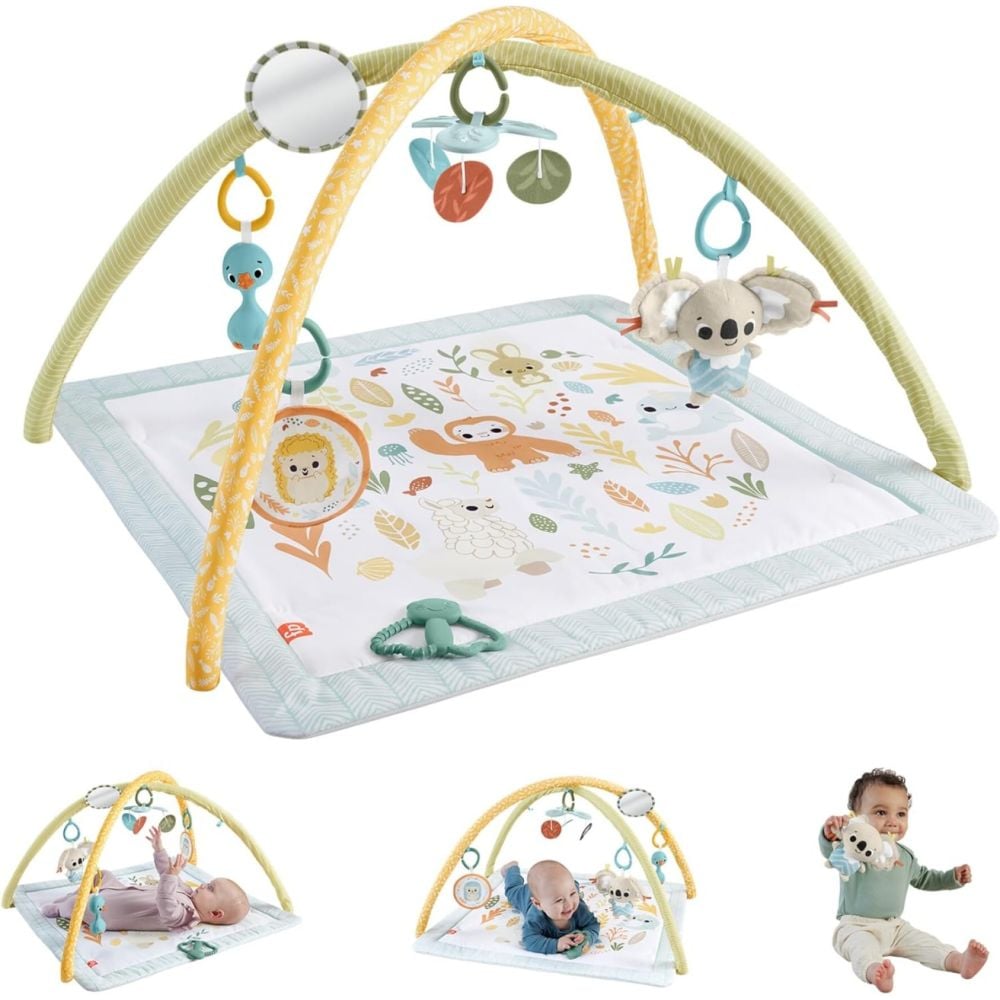 Saltea cu activitati, Fisher Price, Simply Senses Newborn Gym, JMN74