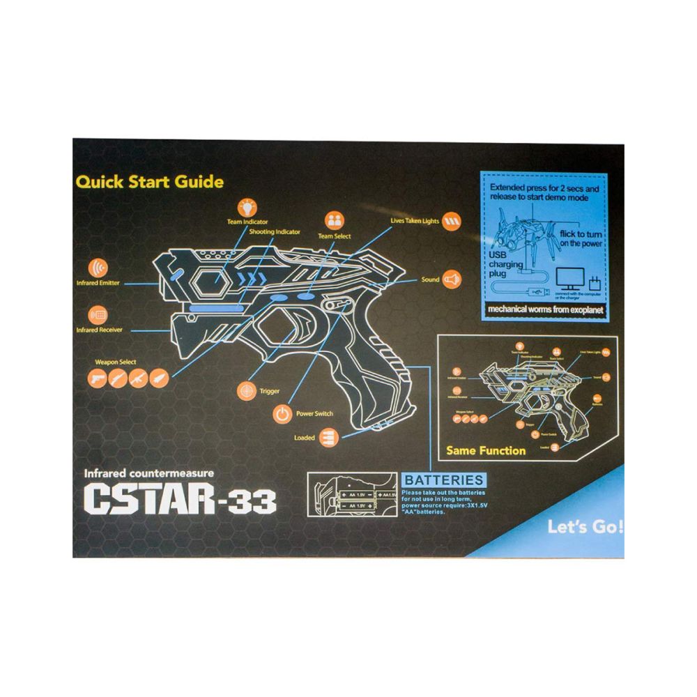 Set multiplayer cu 2 pistoale si Alien Bug, Laser Tag Action One