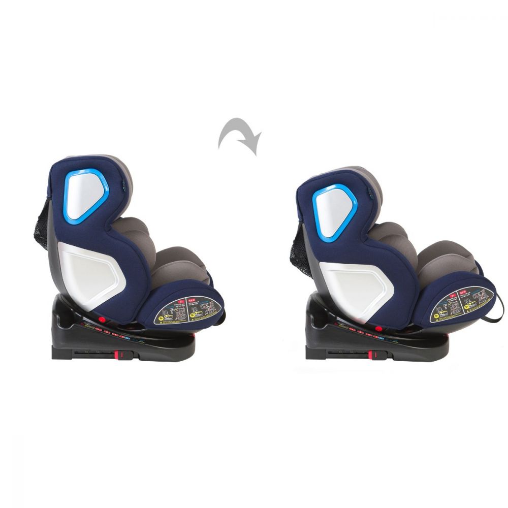 Scaun auto Juju Complete, 360, Gri-Bleumarin