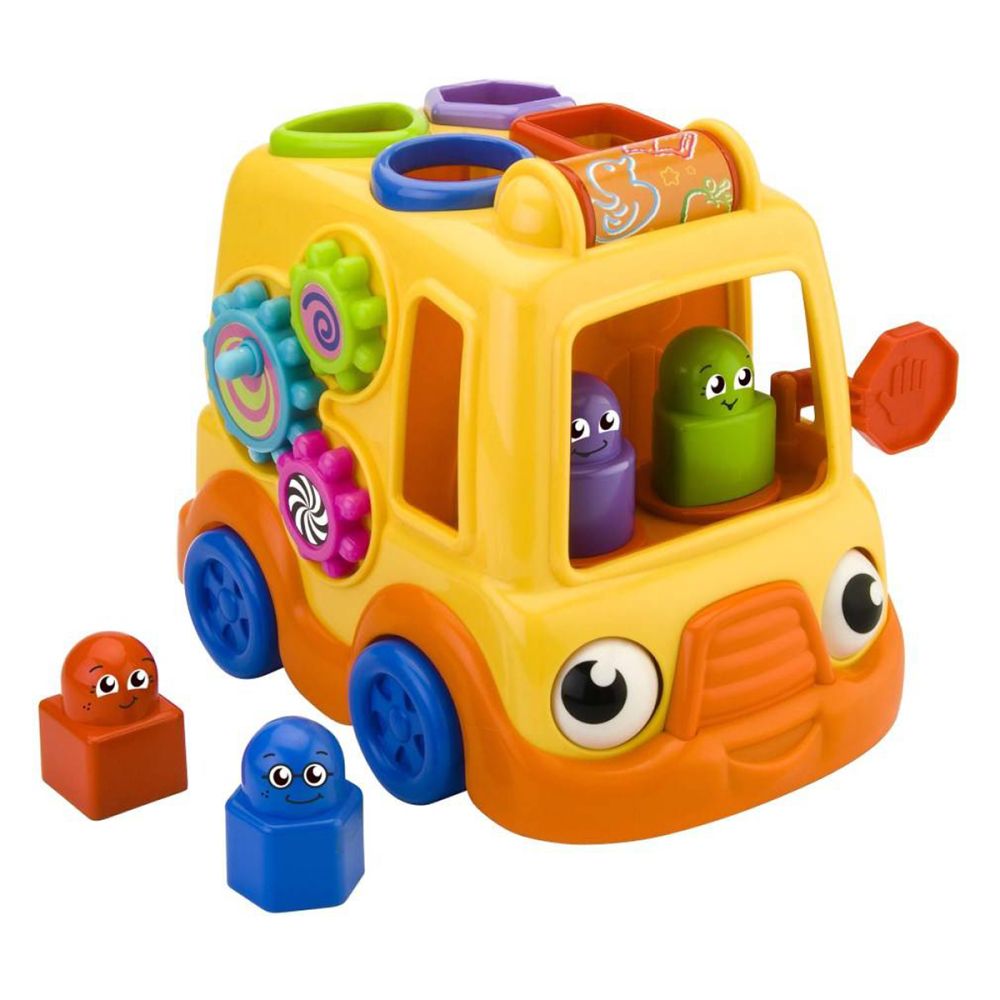 Jucarie bebelusi B-Kids - Sortator de forme Autobuz scolar